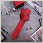 Набор мужской "Премьер" галстук145x5см, запонки, цвет красный - бижутерия