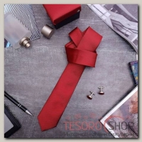 Набор мужской "Премьер" галстук145x5см, запонки, цвет красный - бижутерия