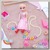 Набор детский "Выбражулька" 3 предмета: кукла, кулон, браслет, мишка, цвет МИКС - бижутерия