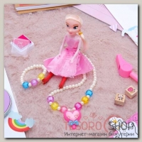 Набор детский "Выбражулька" 3 предмета: кукла, кулон, браслет, сердце, цвет МИКС - бижутерия