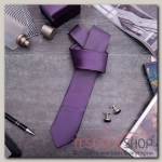 Набор мужской Премьер галстук 145x5см, запонки, цвет фиолетовый - бижутерия